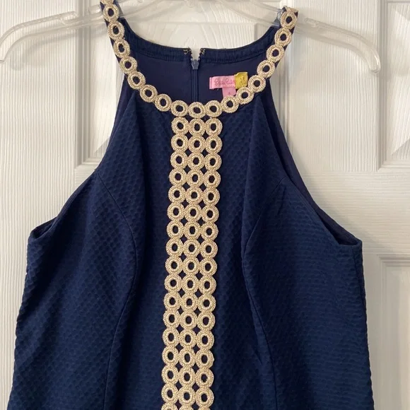 Lilly Pulitzer shift dress with gorgeous gold detailing excellent condition - Picture 6 of 12